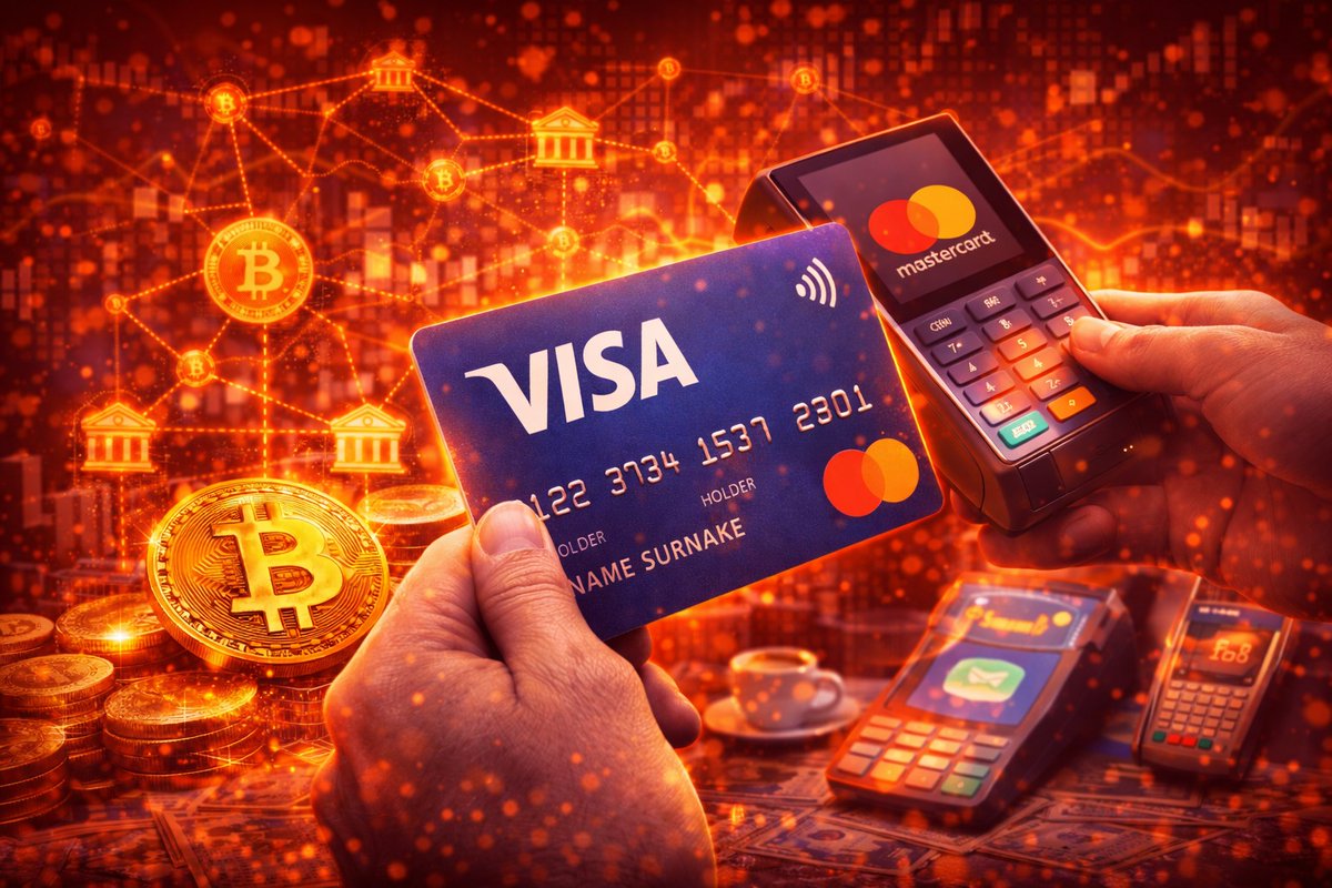 VISA DOMINATES ON-CHAIN CARD VOLUME DESPITE CRYPTO PROGRAM PARITY Even  though Visa and Mastercard each run 130+ crypto programs, Visa captures  over 90% of on chain card volume, driven by early infrastructure