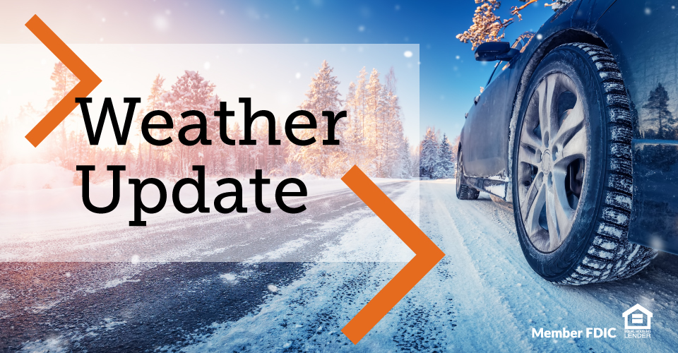 VeraBankNA's tweet photo. Ready, set, thaw! Several of our branches in East Texas and Central Texas will have delayed openings tomorrow, Tuesday, January 27, due to weather-related road conditions. 

Please visit https://t.co/tW52Xt5gCB for a complete list of those branches along with their opening time. #VeraBank
