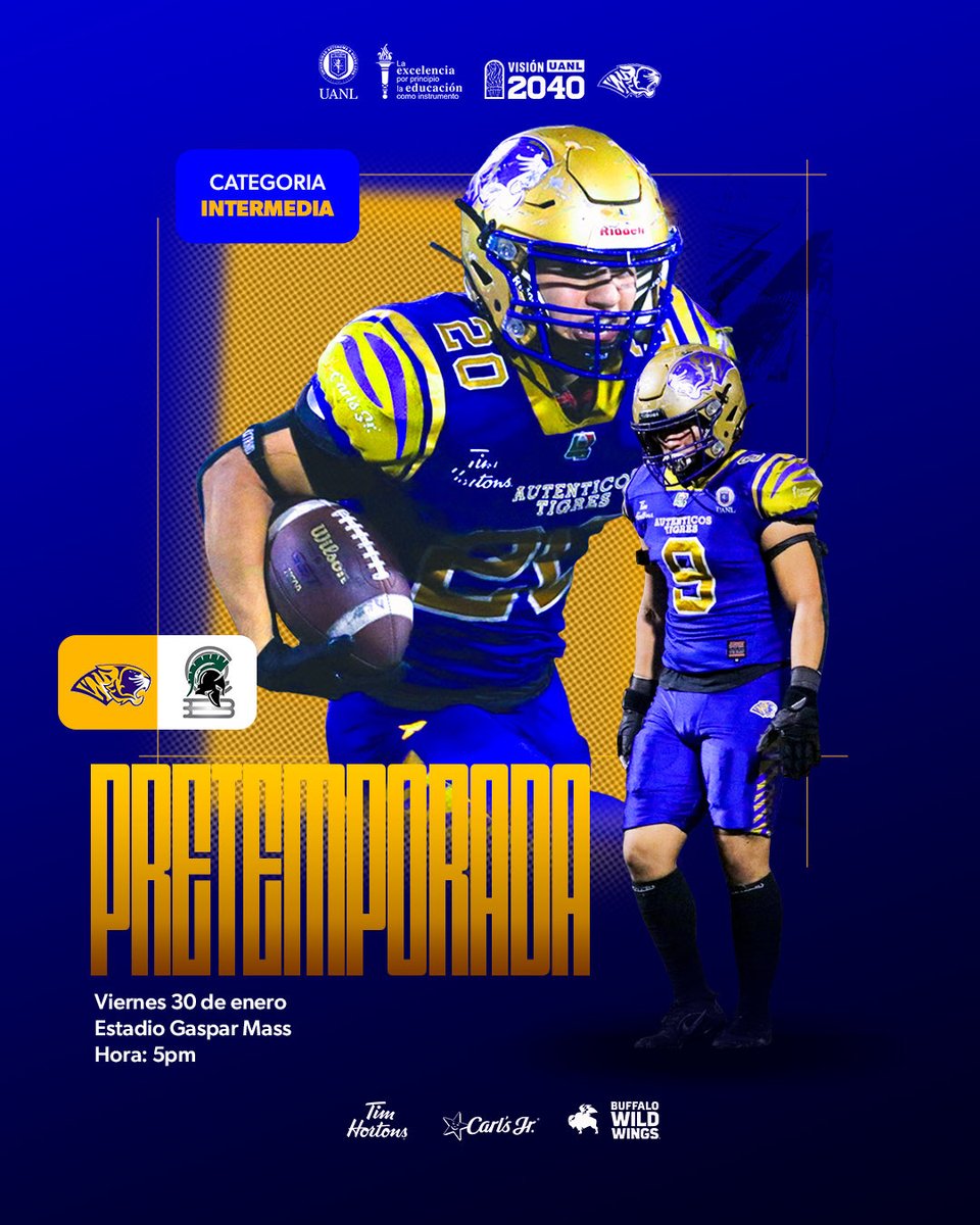 UANL_Autenticos's tweet image. Nuestra Categoría Intermedia inicia su camino de preparación de cara a la Temporada 2026 este próximo viernes 30 de enero vivirá su primer reto de pretemporada frente a los Guerreros del COBACH 💪🏻🏈

 #ATIntermedia #SerAuténtico