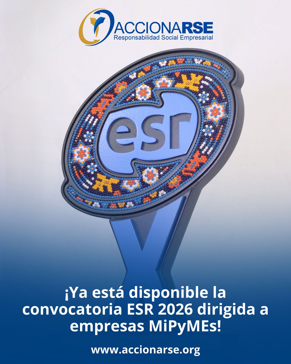 Ya está disponible la Convocatoria ESR 2026 para empresas MiPyMEs🙌🏻
Un reconocimiento que  fortalece el impacto positivo en la comunidad.

💼 Accionarse te acompaña para obtener tu Distintivo ESR®.

Contáctanos:
📩 comunicacion@accionarse.org | 📞 667 138 9168