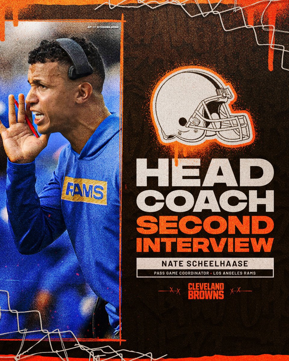 Browns's tweet image. We have completed a second head coach interview with Nate Scheelhaase

📰 Read more: brow.nz/07ca21