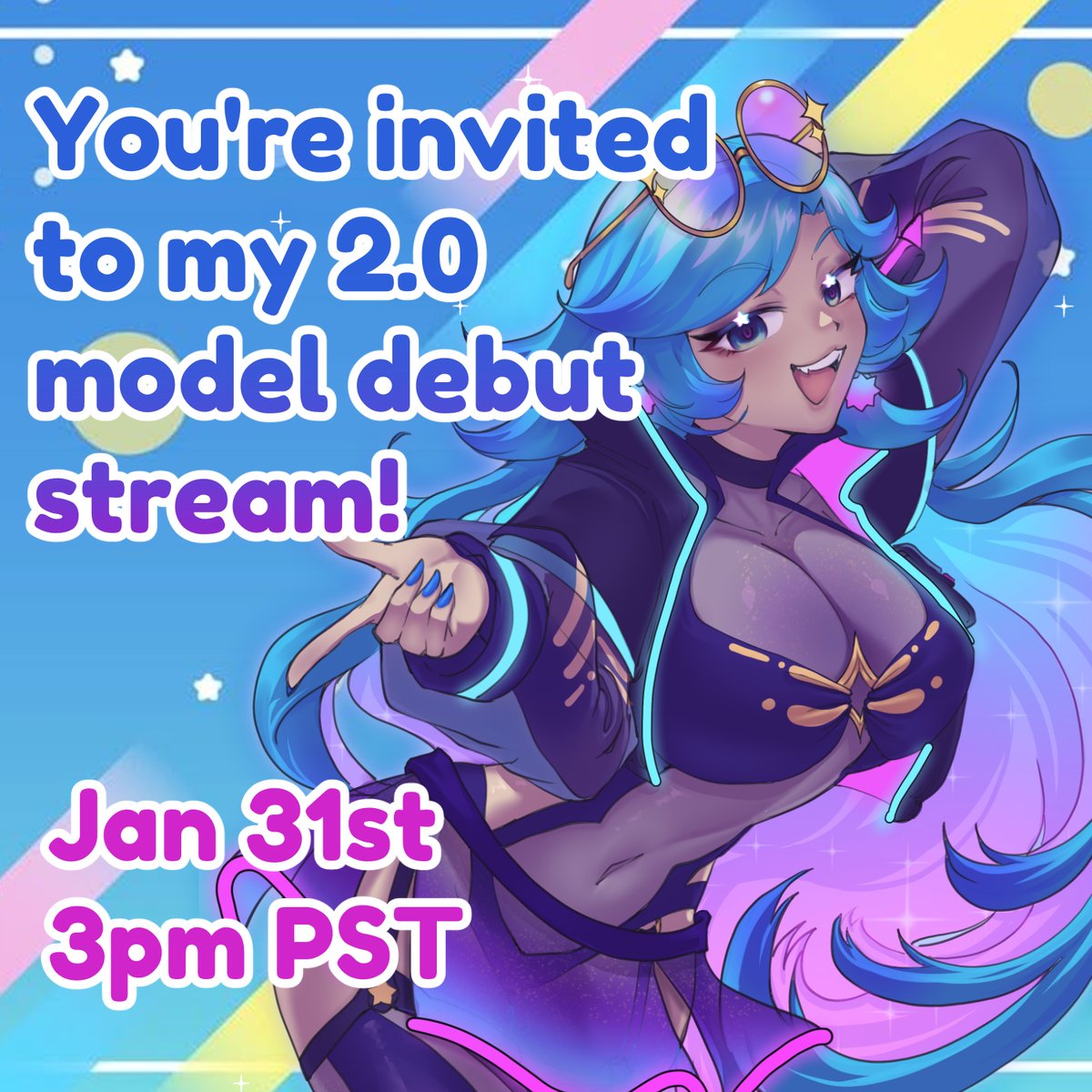 AdiAstraya's tweet image. 🎉 IT’S HAPPENING 🎉
My 2.0 VTuber model debut is here!!
📅 Jan 31
⏰ 3PM PST
There will also be a small model raffle for our twitch viewers for reaching 3k!

Come hang out, check out the new model, and celebrate with me 💖
#VTuber #VTuberDebut