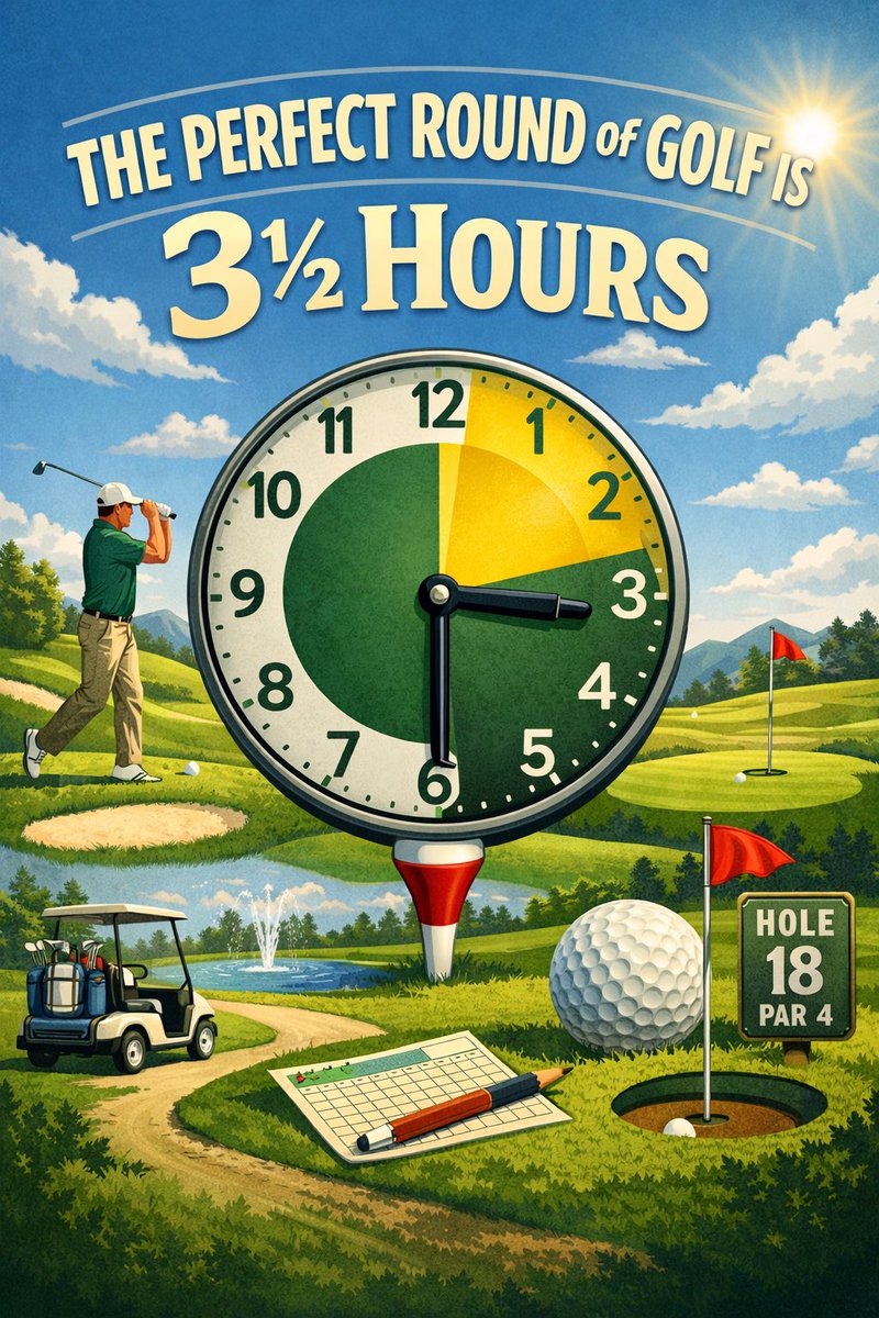 The perfect round of golf is 3 1/2 hours.

CHANGE MY MIND: 👇mygolfspy.com/golf-talk/the-…
