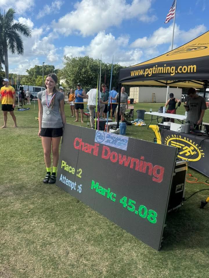 bobcatcoach's tweet photo. Bobcat Update 

Charli Downing threw 45.08 meters in Florida on Sunday 

When the high school season starts on February 9th in AZ She would be ranked  #1 as a high schooler.
She's in eighth grade !! https://t.co/lRugQXwXXO
