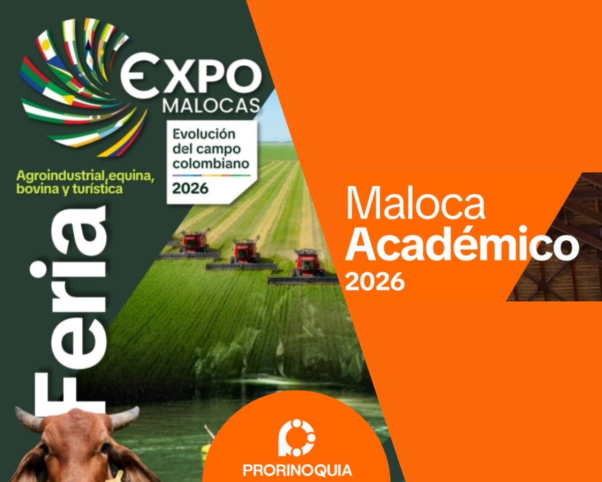 ¡Estaremos en #Expomalocas! 

#Prorinoquia participará en Expomalocas 2026, la más grande feria agroindustrial, bovina, equina y turística de la Orinoquia.

Descarga la programación general y el programa de las jornadas académicas ⬇️

drive.google.com/drive/folders/…

Nos vemos en