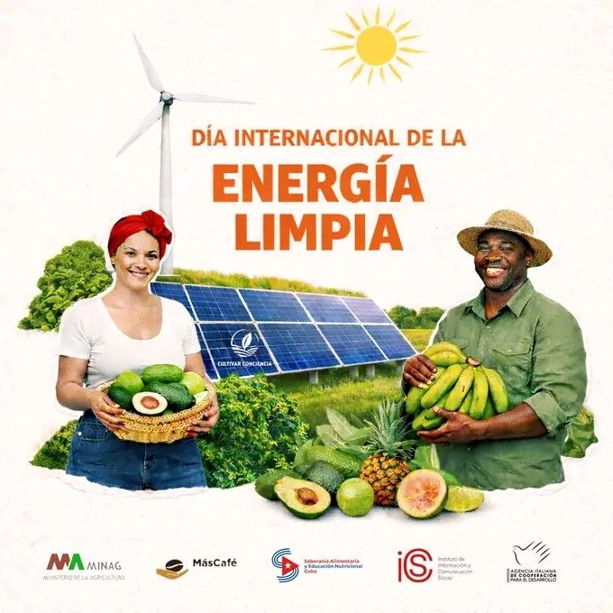 DireccionCphem's tweet photo. Apostar por fuentes renovables de energía contribuye a reducir la contaminación, proteger los suelos y garantizar que los cultivos crezcan en un entorno más sano. La transición hacia energías limpias es un compromiso con el medio ambiente #SoberaníaAlimentaria. #HolguínEsSalud https://t.co/Y1gIs6G9vo
