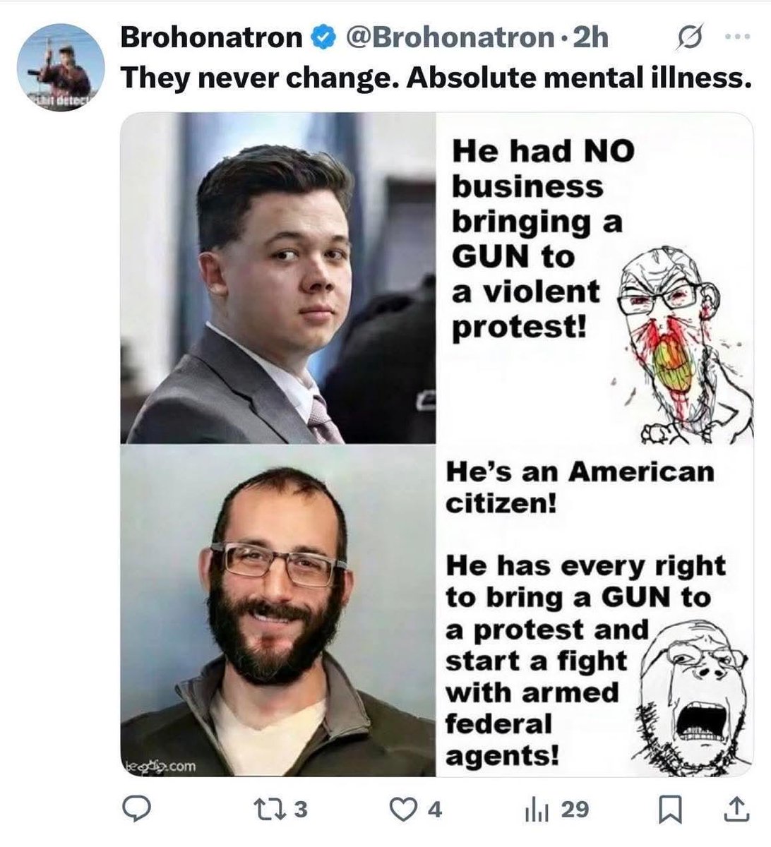 rittenhouse2a's tweet image. The hypocrisy of the Left is never ending.

But glad they're all about the Second Amendment now.