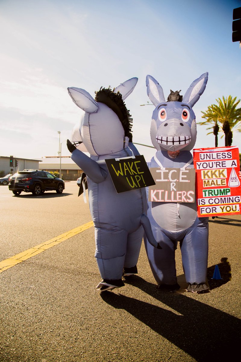 MandyRosenVFX's tweet photo. FUCK ICE, protest yesterday in Huntington Beach https://t.co/oJlPKeCJKZ
