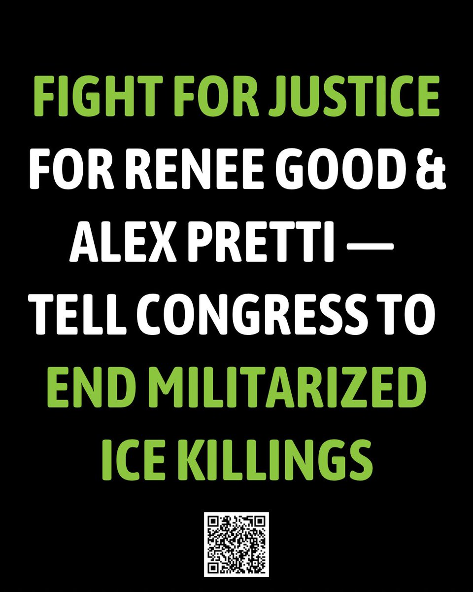 Send an email to your Representative and Senators to demand an independent investigation, an end to militarized ICE operations, accountability from DHS, investments in community violence prevention, and strong federal gun-safety laws.

📧 secure.ngpvan.com/-vWbC7fbB0ura6…