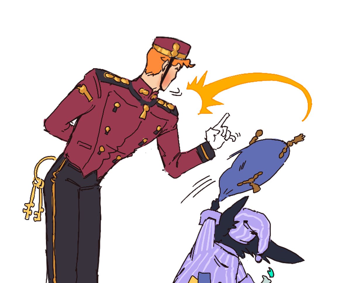 Rem smacking the Doorman with his pillow because I thought this would be a funny interaction
#deadlock