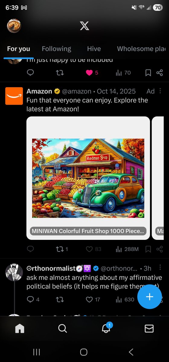 An ad for a jagsaw puzzle featuring AI artwork where the sign says "Slop" instead of "Shop?"

Feels a little too on the nose.