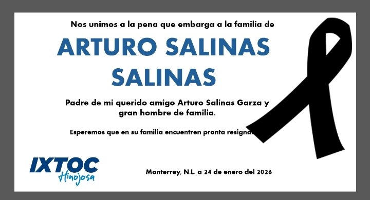 Lamento profundamente la perdida del padre de un gran amigo <a href="/jarturosalinasg/">José Arturo Salinas Garza</a>