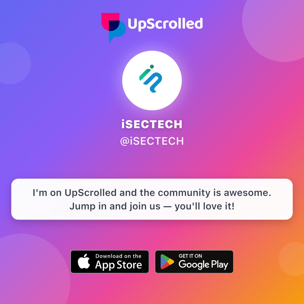 I'm on UpScrolled. Join me there!

Download on iOS:
apps.apple.com/app/upscrolled…

Download on Android:
play.google.com/store/apps/det…

Check out my profile:
share.upscrolled.com/en/user/f43eed…