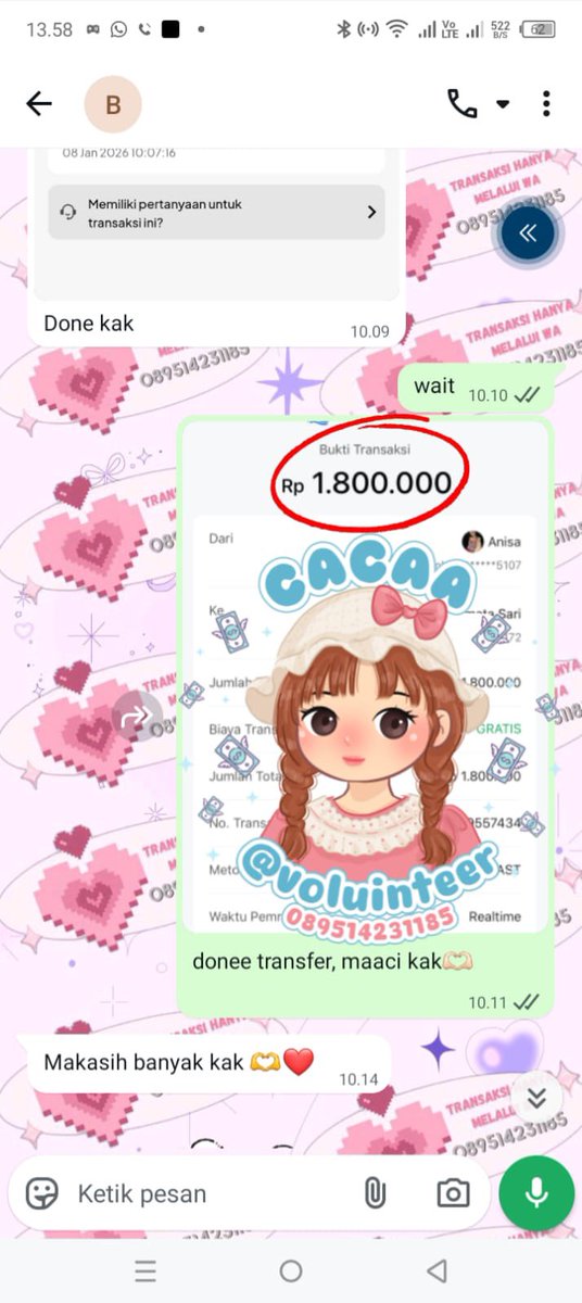 kedaicacaa's tweet image. 𓂃・﹕★﹒₊‧ testimoni gestun 🧾キ

꒰꒰・┄┄┄ 4.5 JUTA  ⌢༢
꒰꒰・┄┄┄ 470 RIBU  ⌢༢
꒰꒰・┄┄┄ 1.8 JUTA ⌢༢
꒰꒰・┄┄┄ 4.5 JUTA  ⌢༢

WA : wa.me/6289514231185 ☎️