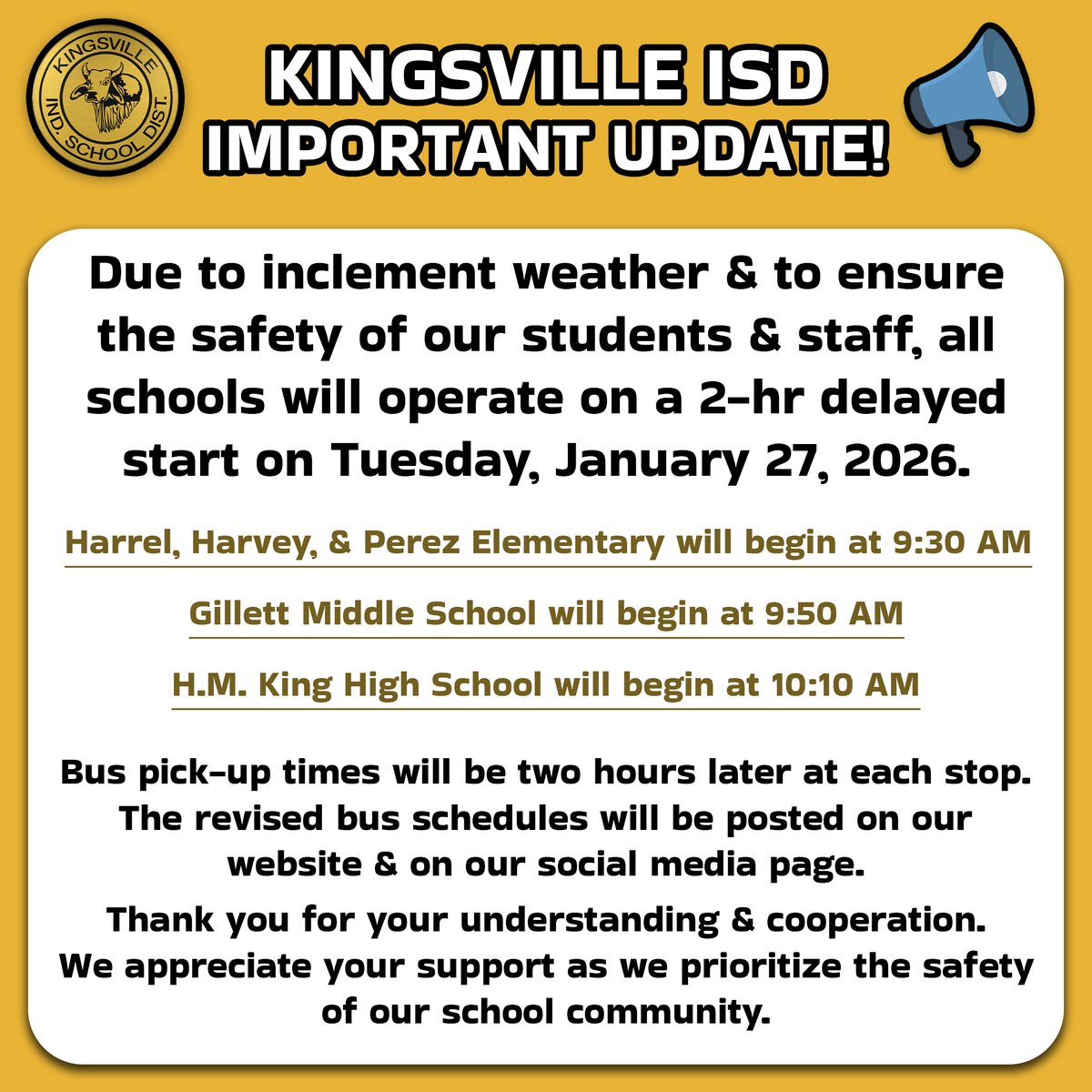 Kingsville ISD tweet media