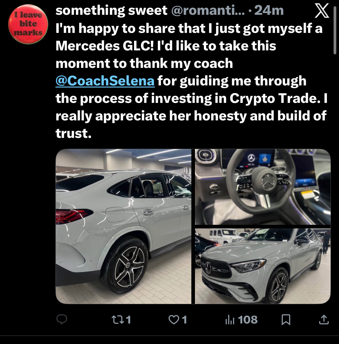 Someone stole my account @romanticwound to peddle crypto scams, follow me  here!