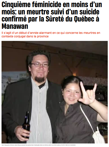 BriGarceau's tweet photo. 5 féminicides. 5 femmes assassinées. En 26 jours.

Qu’est-ce qui se passe au Québec pour qu’en moins d’UN mois, on en arrive là? C’est inacceptable. C’est révoltant.

Sommes-nous rendus à nous demander qui sera la prochaine? Combien de noms faudra-t-il encore inscrire sur la liste des mortes avant qu’on agisse pour vrai - prévenir, protéger, intervenir?

Comment peut-on tolérer une société où des femmes meurent sous la violence, où les signaux d’alarme hurlent, et où le gouvernement choisit encore de regarder ailleurs?

Mes pensées vont aux proches de Marie-Kate Ottawa et à toute la communauté de Manawan.

Ça suffit!

🔗 https://t.co/cHkorKQbLC