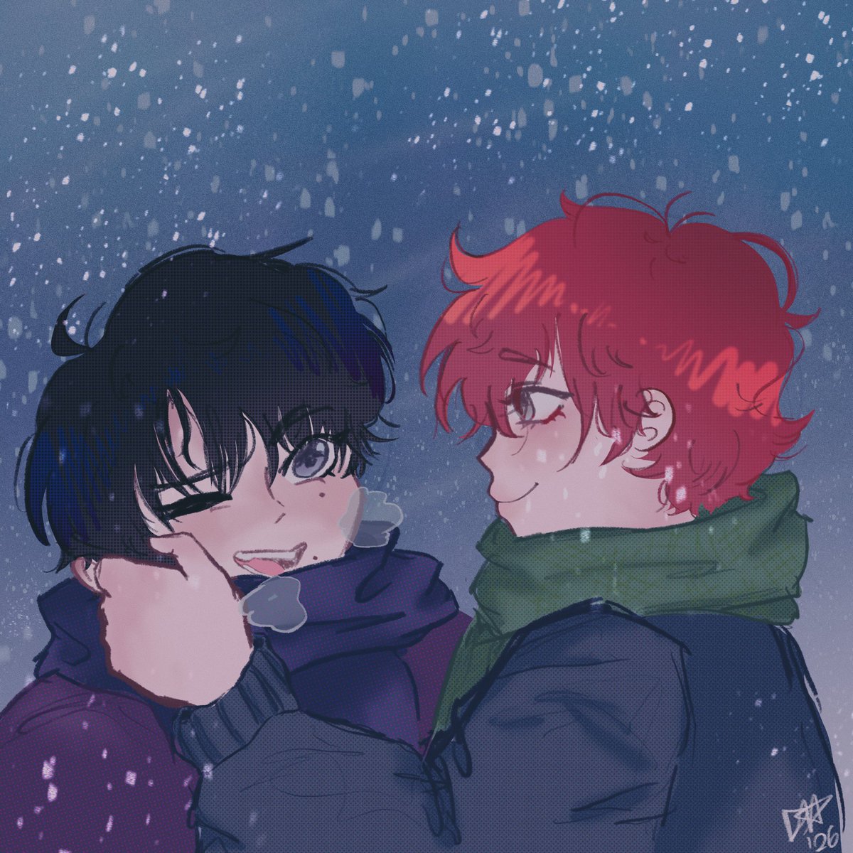 linkedechos's tweet image. Enjoying the snow ❄️ #itsjustadreamright #hanjungou #shinibeom