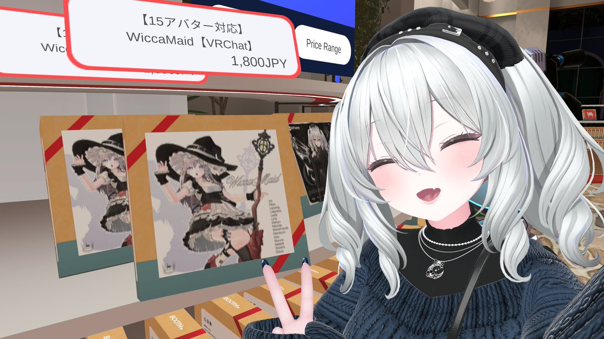 MayaSirFish's tweet photo. 土曜に #BOOTH_Festival_VRChat_Edition 行ってきたよー！！
絶対見つからない……と思ったけど #Requestore の商品や #NookNook 持ってる服発見👀✨
ねこカートとかワールドのギミックがよかったな…………またブラッシュアップしてやってほしい🙌🏼 https://t.co/zZc3aNVmCa
