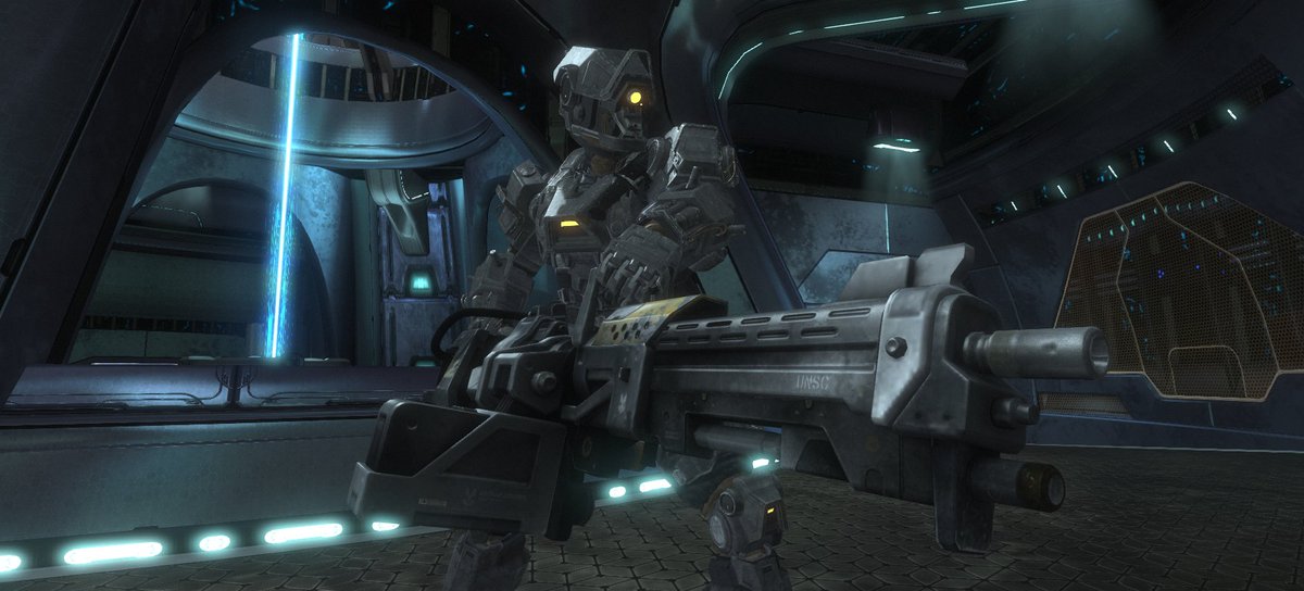 TAlpha147's tweet photo. Corporate robot with a big machinegun turret #Halo https://t.co/YFsBO8ewMk