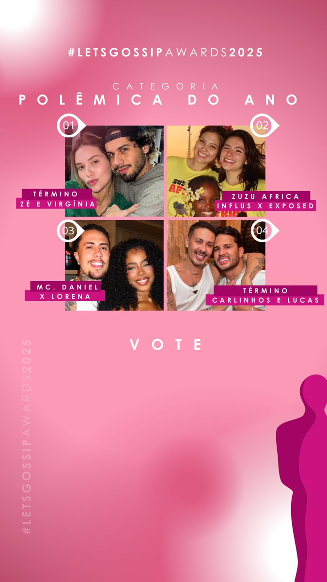 letsgossiptt's tweet photo. O MOMENTO CHEGOU! Você já pode votar aqui no X em POLÊMICA DO ANO do #LetsAwards. Chama todo mundo, porque agora é com vocês! https://t.co/aYlg6HQP3M