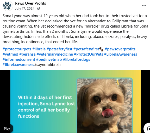badpetmeds's tweet photo. RIP Sona Lynne. ππ’π
#SayNoToLibrela #RecallLibrela https://t.co/9ewq4layGS