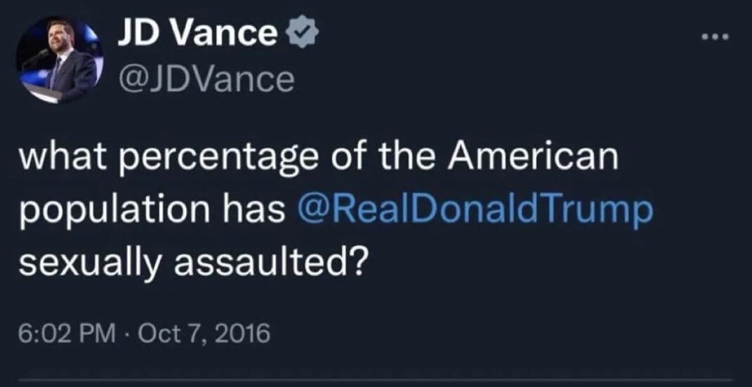 carreon_jac0913's tweet photo. @JDVance JD is a serial shape-shifter who shed identities, faith, and principles the moment power was within reach. He sold out to serve a man he once loathed, revealing exactly what he is: a hollow, manipulative coward with no convictions beyond self-interest. https://t.co/767pHCRzCp