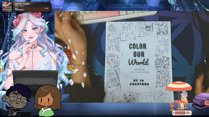 ✦ Surprise! We're coloring fun pages tonight with
<a href="/PearDoll/">PearDoll ~ 💚 ~ Indie Orchard</a> and Ace (starlightrain.creatives)

▶️ twitch.tv/mystearicavt 

#twitch ・ #vtuber ・ #vtuberEN