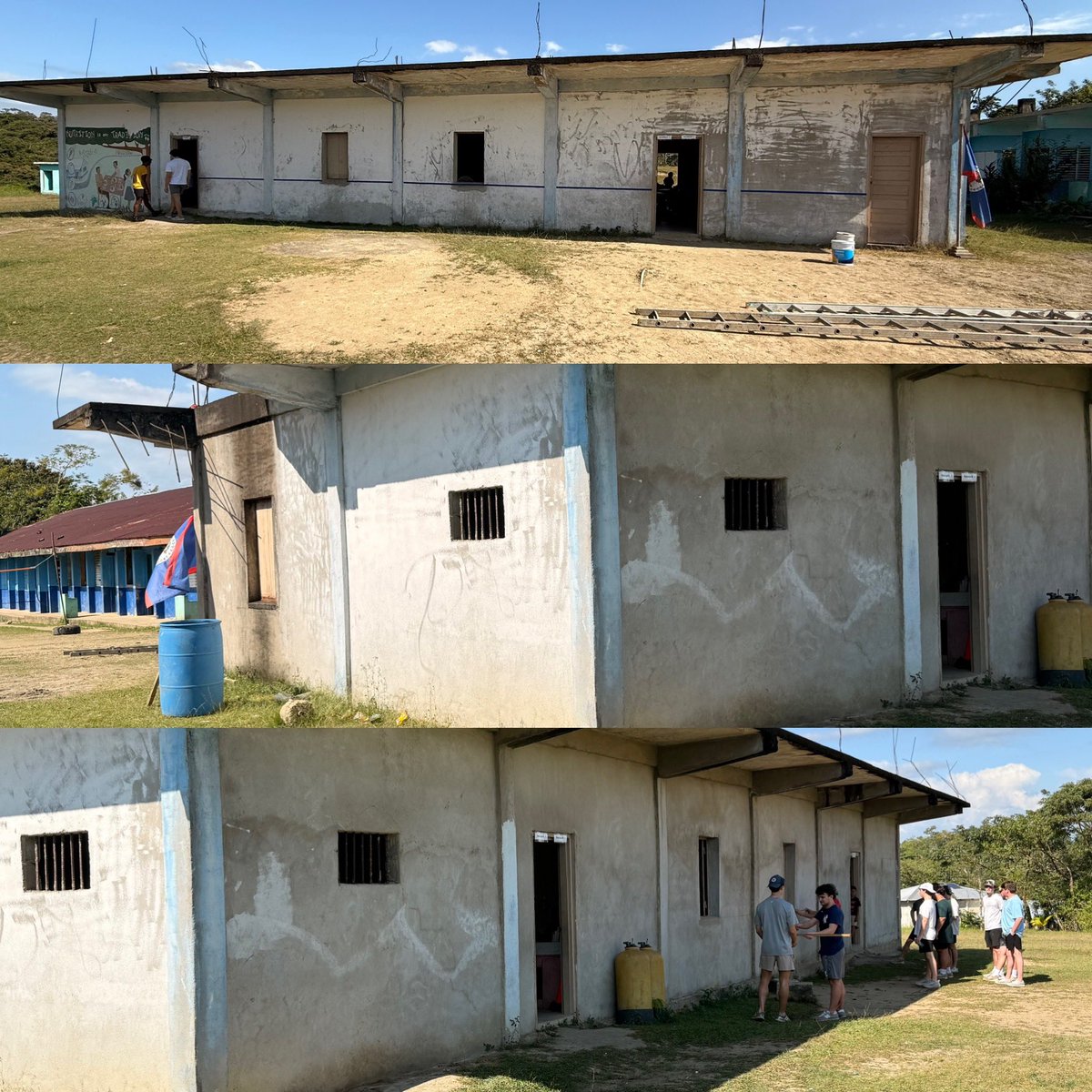 DeSmetJesuitHS's tweet photo. Great 1st day of work for our #Spartans in Belize today as they work to clean up and paint the school in the village of Pueblo Viejo for #MissionWeek26 #AMDG #Men4Others @JesuitsUCS https://t.co/zMnt034qgG