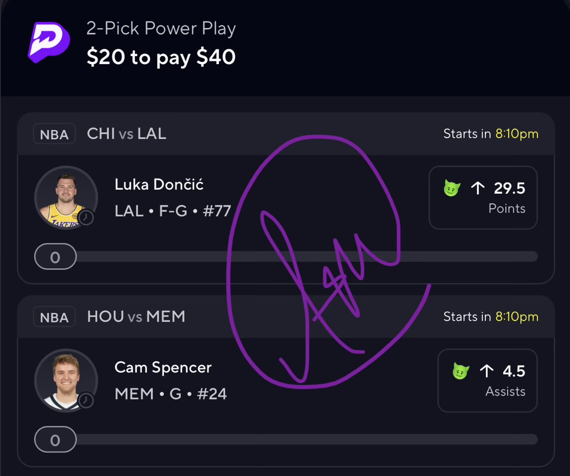 Live2AMuse's tweet image. Daily Double @PrizePicks 😈🏀💥

#LionLocks🦁🔒 #Gambling𝕏 #NBAX #PrizePicksNBA #NBAPlays