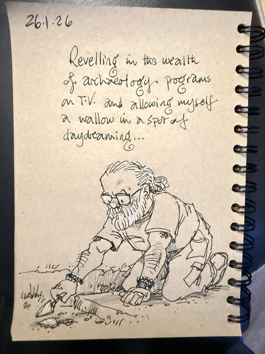 GaryScribbler's tweet image. I’ve promised myself that one day I will volunteer on a dig - a little holiday treat. #doodleaday #lovearchaeology #alternateuniverse