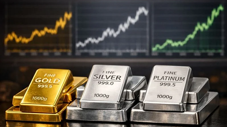 FCtheNews's tweet photo. Gold, platinum, and silver continue to climb with all three hitting new all-time record highs today. Gold climbed over $5,100 per ounce with platinum also surging to over $2,900 per ounce. Silver also briefly spiked to over $117.75 per ounce before dropping back down to around $105 per ounce. All three metals still remain in strong uptrends overall.