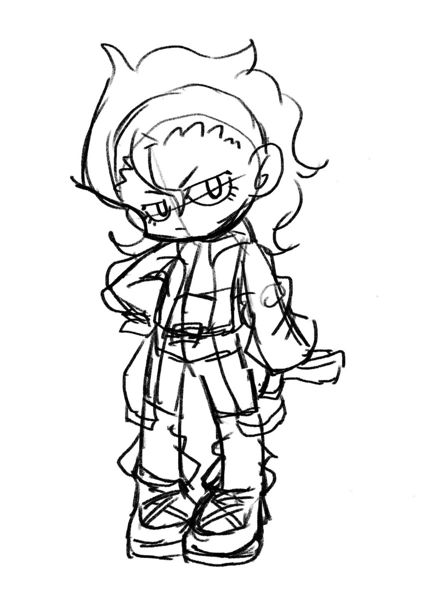 YouTubeチャンネルのキャラデしてる
4人描く必要があるんだけど、

そのうちの1人がおじいちゃんキャラなんよね…このデフォルメでどうやって表現したらいいんだ…