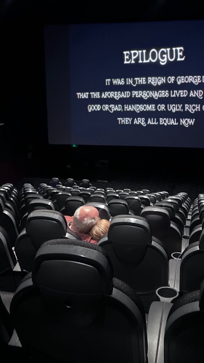 grandparents at the end of Barry Lyndon in the theater
