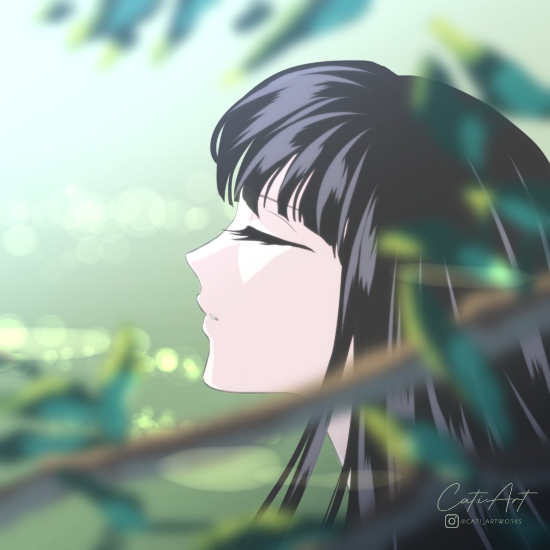 Peaceful Breeze 🍃 #myart #inuyasha #kikyo #kikyou