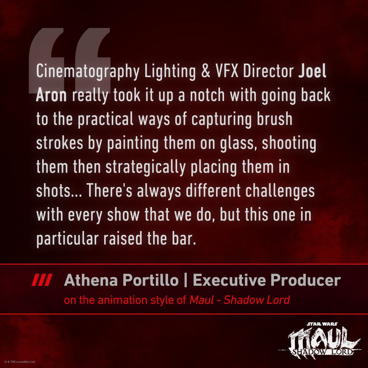 The magic behind Star Wars: Maul - Shadow Lord.

Read more about Maul's return: strw.rs/6007h6mPT