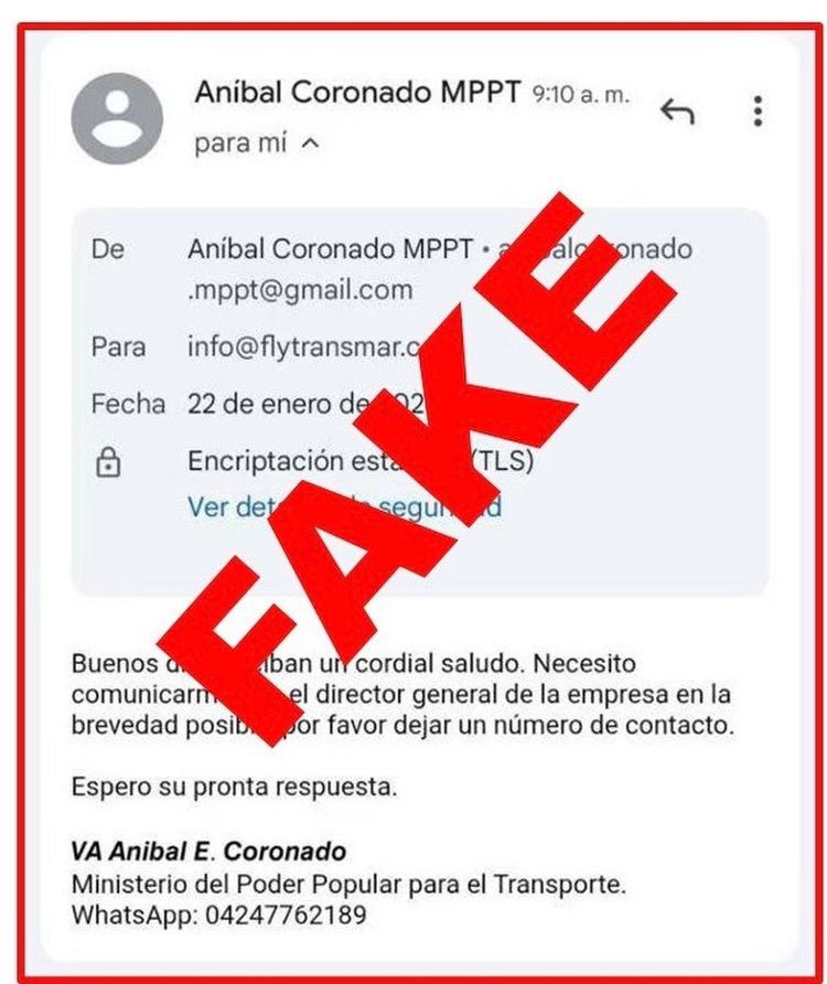 brigadaoriente's tweet photo. #Repost @acoronadovzla
...
💡 ATENCIÓN: 💡 Informamos que existe una campaña de falsa información, utilizando mi nombre en correos y números telefónicos falsos, para fines de extorsión a empresas nacionales y/o internacionales. https://t.co/SUrasKaUnw
