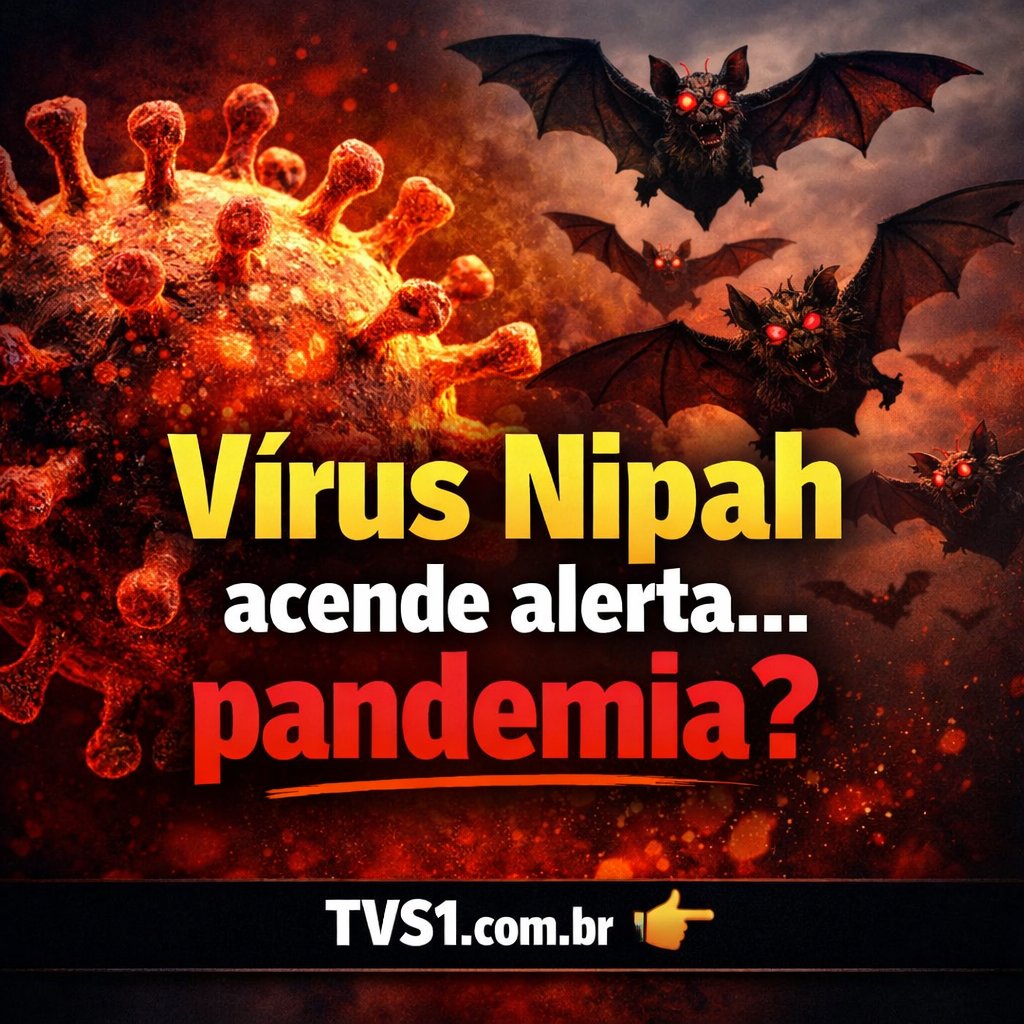 TVS1oficial's tweet photo. O vírus Nipah voltou ao radar após novos casos na Índia. Autoridades monitoram surtos raros, com alta letalidade, mas sem registro de pandemia. Vigilância e controle seguem reforçados.
#VirusNipah #Saude #Alerta #India #Pandemia #Doencas #Atualidade #Noticias https://t.co/DLPjbyq0BZ