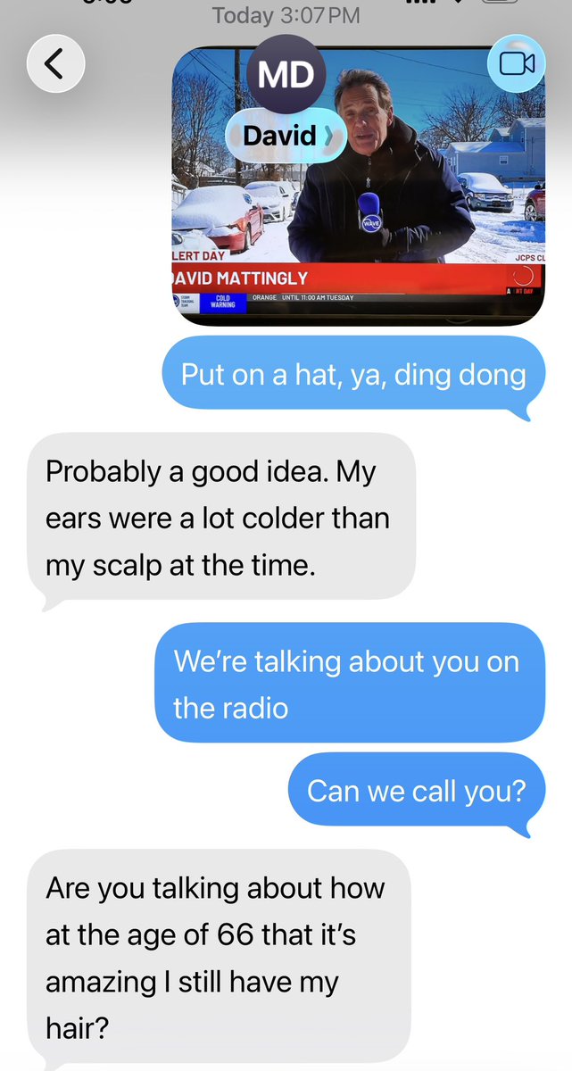 terrymeiners's tweet photo. Is hatless TV reporting in subzero weather a thing?
@WLKYJayCardosi @MattinglyWAVE3 & @ameinersWLKY discuss on @840WHAS
LISTEN π₯Ά https://t.co/EblA29wyyP
#media #loumedia #weather #wx #workingoutdoors https://t.co/OCjLFTYA5J