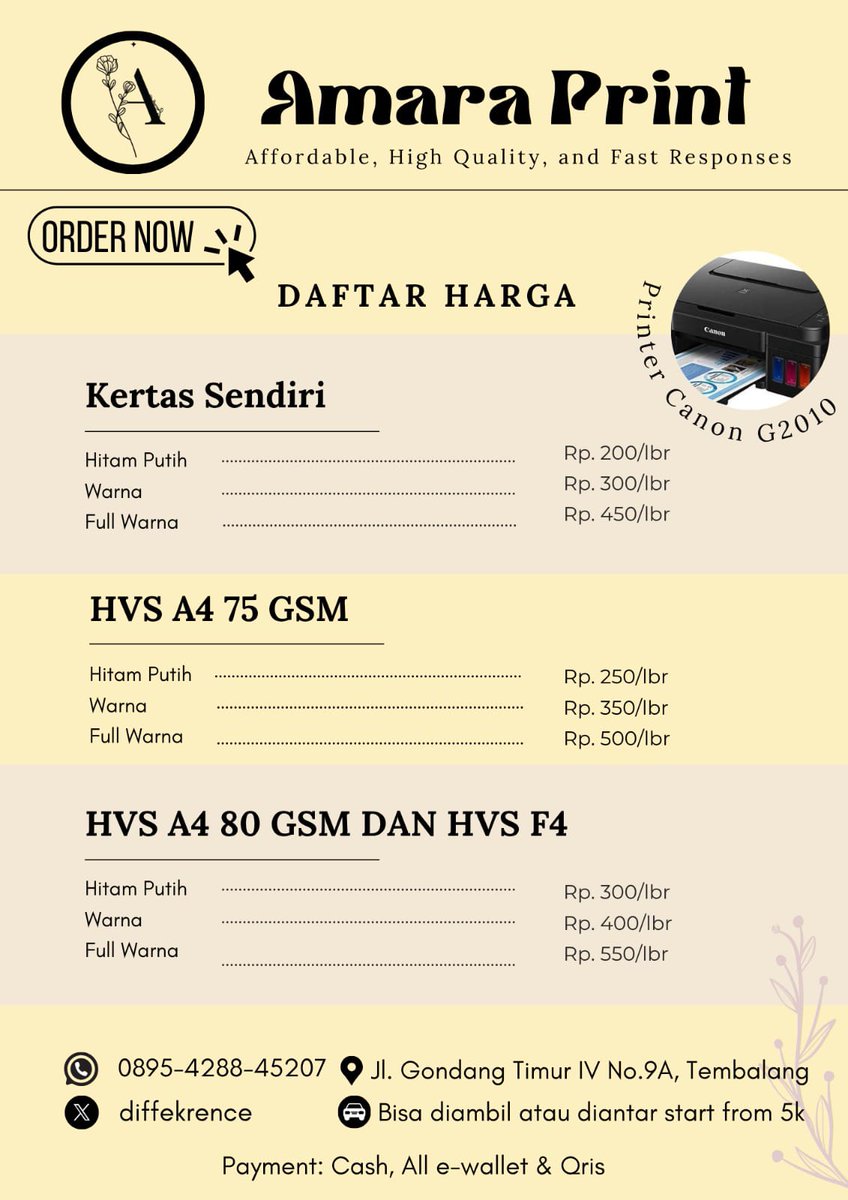 diffekrence's tweet image. *‼️READY JASA PRINT MURAH DAN SURAT SAKIT‼️*

- Print tugas, skripsi, makalah, buku, booklet dan lainnya 
- Bisa diambil atau diantar
- Surat sakit bisa fisik Foto + Scan 

☘️ : wa.me/+62895428845207
📍 : Jl. Gondang Timur IV No. 9A, Tembalang 
💸 : cash, all e-wallet, dan qris