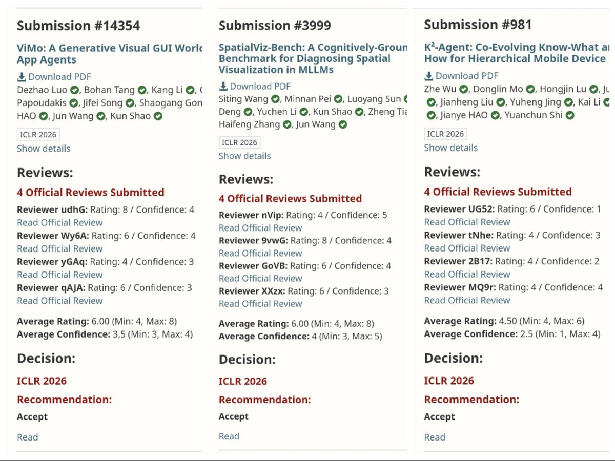 #ICLR+3 🎉 Thrilled to announce that ViMo has been accepted! As the first multimodal world model in the GUI Agent domain, it further validates the emerging paradigm for future personal AI agents: GUI Agent + GenUI.