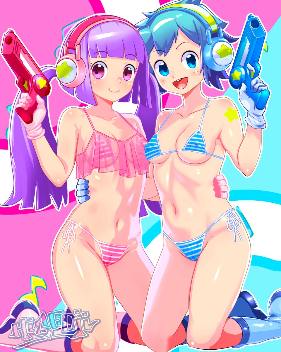 先月合同CG集に寄稿した絵の別Ver。ミュージックガンガンの子です。 