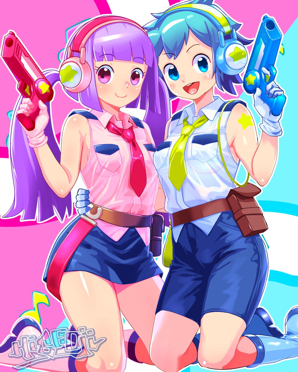 先月合同CG集に寄稿した絵の別Ver。ミュージックガンガンの子です。 