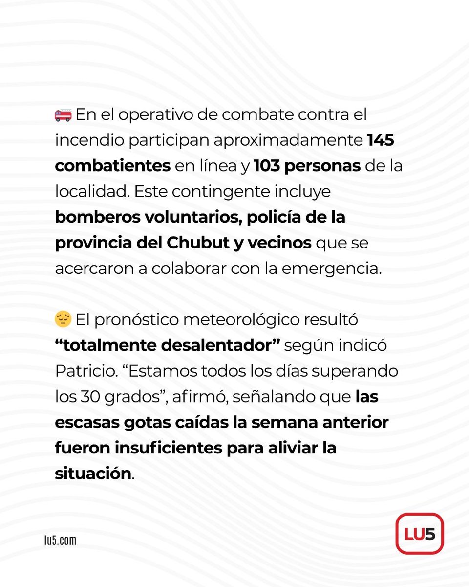 LU5AM600's tweet photo. �� Los incendios forestales en la provincia de #Chubut continuaron avanzando sin tregua, afectando gravemente las zonas de Cholila, El Hoyo y Puerto Patriada. https://t.co/yjJ9kLVx5y