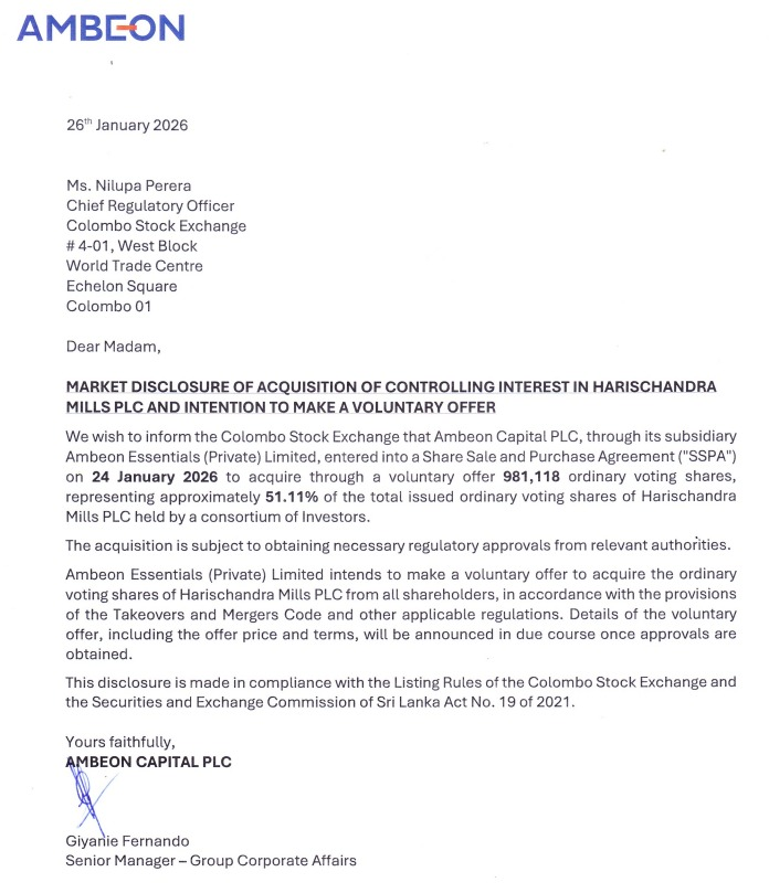 Channa_Amare's tweet image. Did #TAP just trump #HAYL and DP for #HARI?🤔

Agrees to buy 51%; price not disclosed 
➡️ But share +25% to Rs6,982

What next?

• Will HAYL accept TAP's offer for its 41% too, especially if at premium?
• Will TAP flip HARI to HAYL?
• Will TAP and HAYL be co-owners?

#CSE #lka