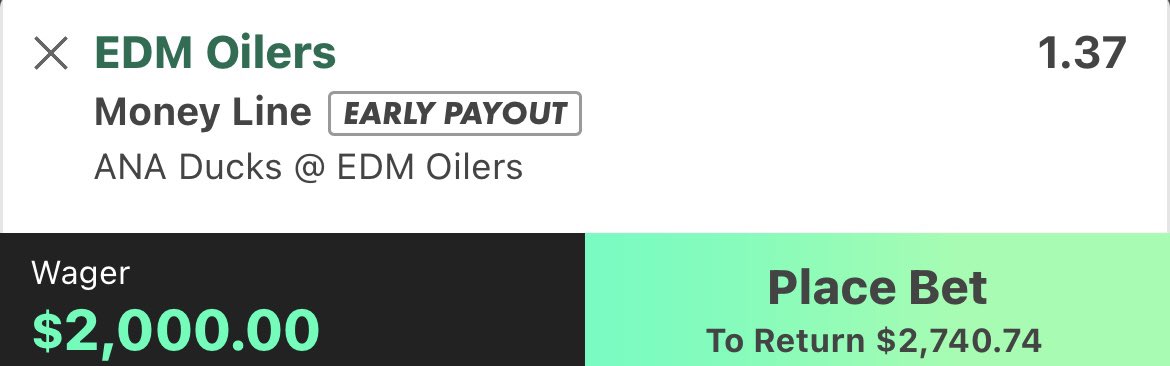 MoneylineMike28's tweet photo. Tonight I’m taking the easiest bet for NHL, Oilers ML &amp; -1.5 If you’re feeling lucky and like a bit of risk! #nhl #SportsBettingX #oilers https://t.co/g05lCJMX06