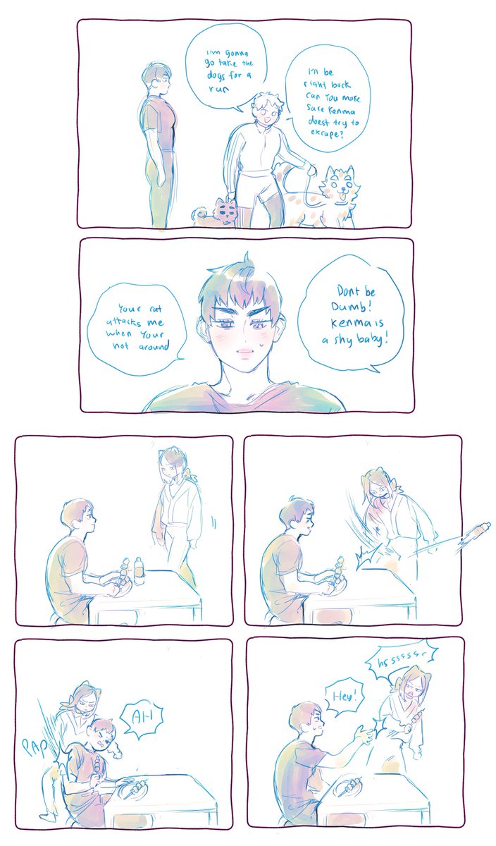 house cat au: kenma doesnt like hinatas boyfriend kageyama hinata is his 
