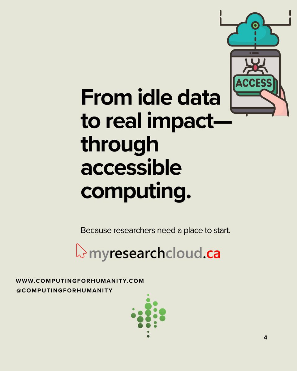 Comput4Humanity's tweet photo. When researchers lack computing infrastructure, data sits unused and ideas stall.
Access isn’t technical—it’s essential.
☁️ https://t.co/j3FYzlTmqW by @Comput4Humanity  delivers academic-first access to free and low-cost cloud resources

#ResearchInfrastructure #TechForGood https://t.co/A68gFIHHHr