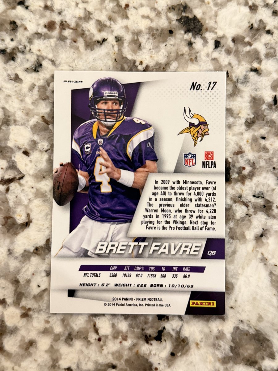 Brett Favre 2014 Blue Prizm

$10 PWE