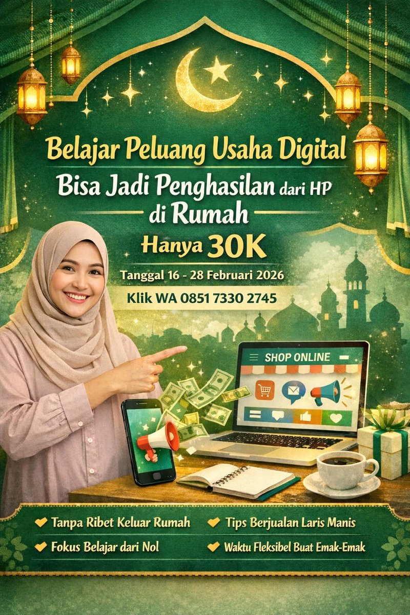 ayutfoto's tweet photo. Belajar Peluang Usaha digital Meta Ads dari Nol, Biar Jualan Ramadhan Nggak Sepi

WhatsApp 👉 https://t.co/SyHTrzTugQ https://t.co/dfcdQfm78I